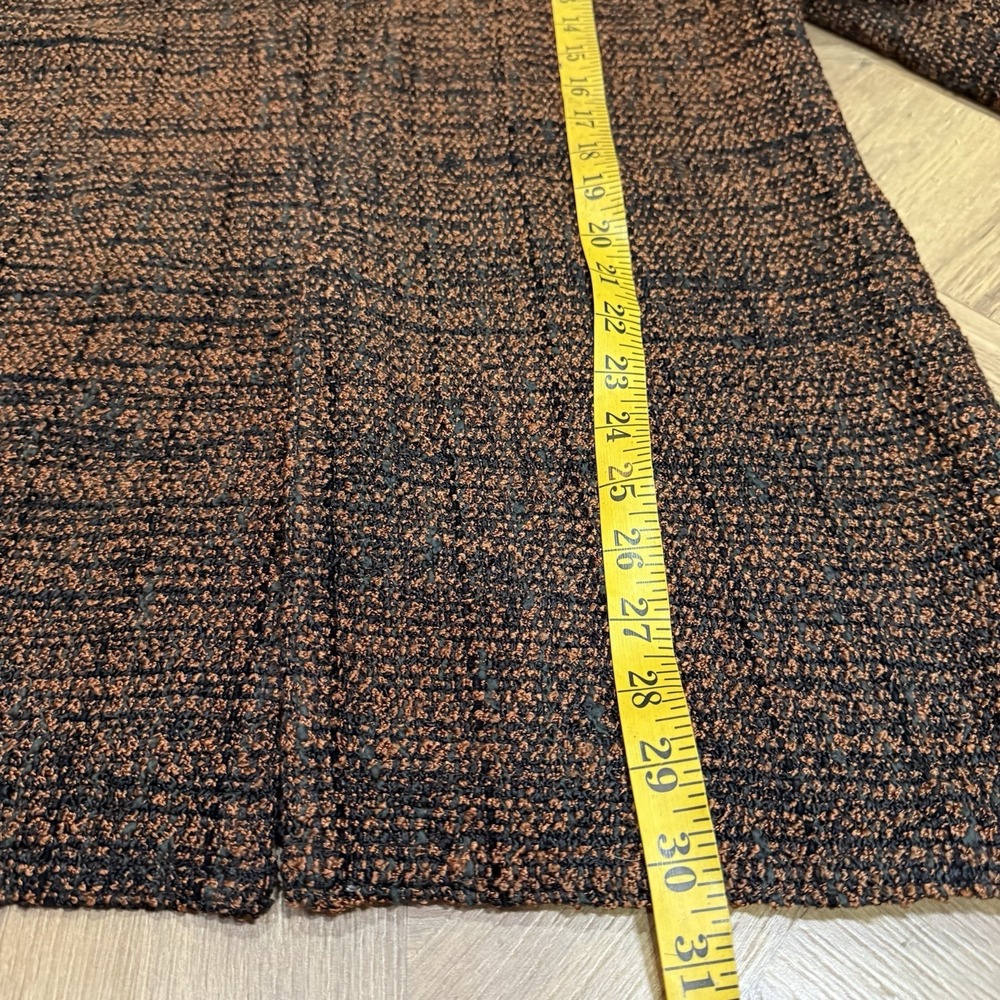 Vintage Designer Zonda Nellis 2 Pc Jacket & Skirt Set Brown Tweed Women's Size S - Picture 9 of 11